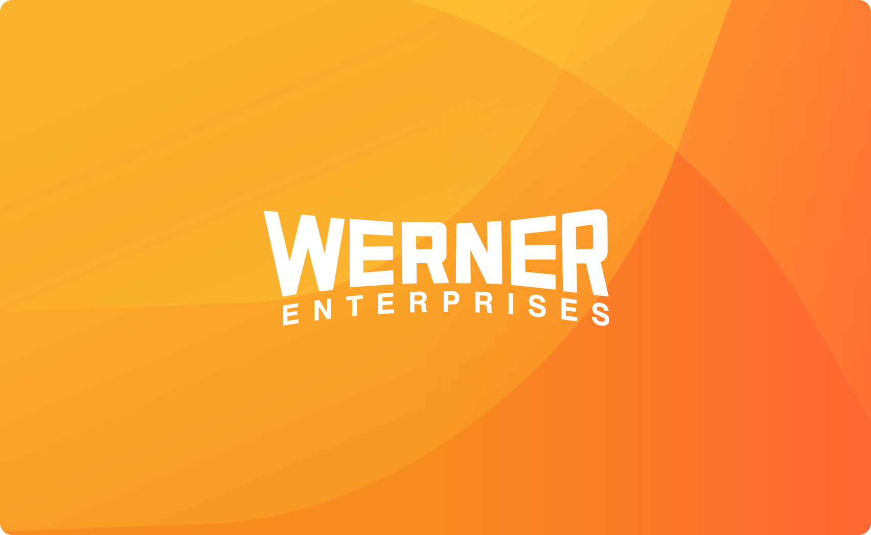 Werner Enterprises - Logotipo - Caso práctico - Fondo naranja